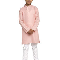 Boys Kids Plain Pink Colour Kurta