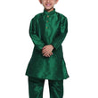 Boys Pure Cotton Green Kurta Pyjama Set