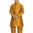 Boys Pure Cotton Mustard Kurta Pyjama Set