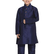 Boys Pure Cotton Navy Blue Kurta Pyjama Set