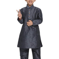 Boys Pure Cotton Slate Kurta Pyjama Set