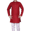 Cotton Kurta Pyjama Set for Boys, Maroon