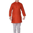 Cotton Kurta Pyjama Set for Boys, Orange