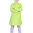 Boys Neon Green Kurta Pyjama Set