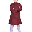 Boys Maroon Kurta Pyjama Set