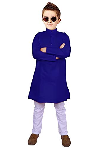 Boys Royal Blue Kurta Pyjama Set