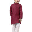 Boys Straight Maroon Kurta Pyjama Set