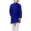 Boys Straight Royal Blue Kurta Pyjama Set