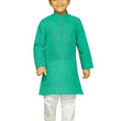 Boys Ethnic Wear Cotton Aqua Kurta Pajama Set