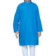 Boys Ethnic Wear Cotton Blue Kurta Pajama Set