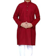 Boys Ethnic Wear Cotton Maroon Kurta Pajama Set