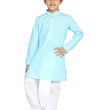 Boys Plain Blue Kurta and Dhoti Set