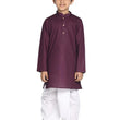 Boys Plain Purple Kurta and Dhoti Set