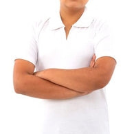 Boys Cotton Half Sleeves Solid White Shirt