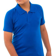 Boys Cotton Half Sleeves Solid Blue Shirt