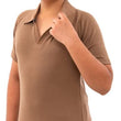 Boys Cotton Half Sleeves Solid Brown Shirt