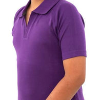 Boys Cotton Half Sleeves Solid Purple Shirt