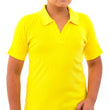 Boys Cotton Half Sleeves Solid Yellow Shirt