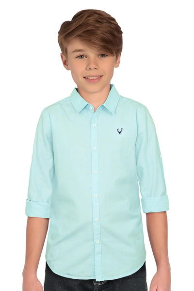 Plain Powder blue Colour Boy's Shirt