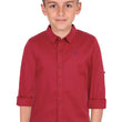 Plain Red Colour Boy's Shirt