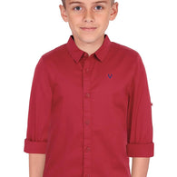 Plain Red Colour Boy's Shirt