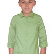 Plain Light Green Colour Boy's Shirt