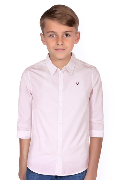 Plain Pink Colour Boy's Shirt