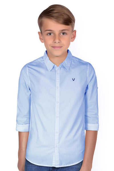 Plain Sky Blue Colour Boy's Shirt