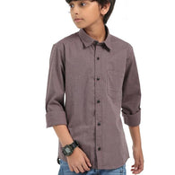 Boys Light Brown Shirt Stylish Casualwear Buttoned