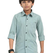 Boys Olive Shirt Stylish Casualwear Buttoned