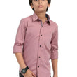 Boys Pink Shirt Stylish Casualwear Buttoned