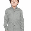 Cotton Fullsleeve Casual Plain Grey Shirt for Kid's