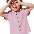 Plain Baby Pink Kids Shirt for Boys