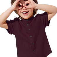 Plain Maroon Kids Shirt for Boys