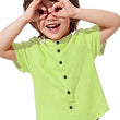 Plain Pista Green Kids Shirt for Boys