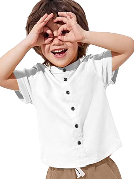 Plain White Kids Shirt for Boys