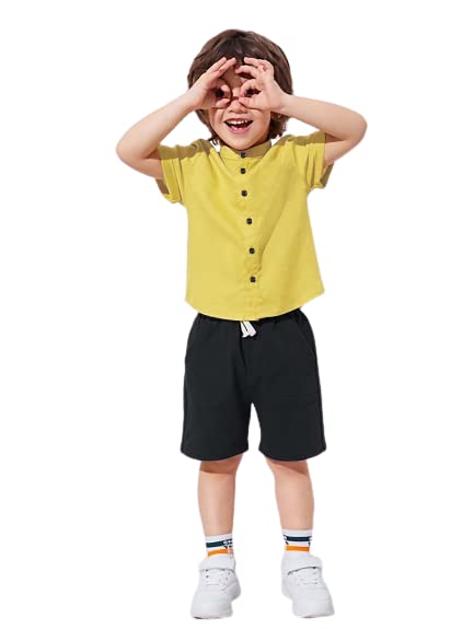 Plain Yellow Kids Shirt for Boys