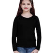 Black Casual Cotton Round Neck Full Sleeve T-Shirt