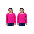 Pack of 2 Pink Cotton Girls Full Sleeve Cotton T Shirt