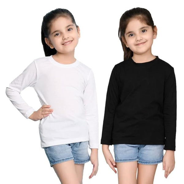 Black White Girls Kids T-Shirts