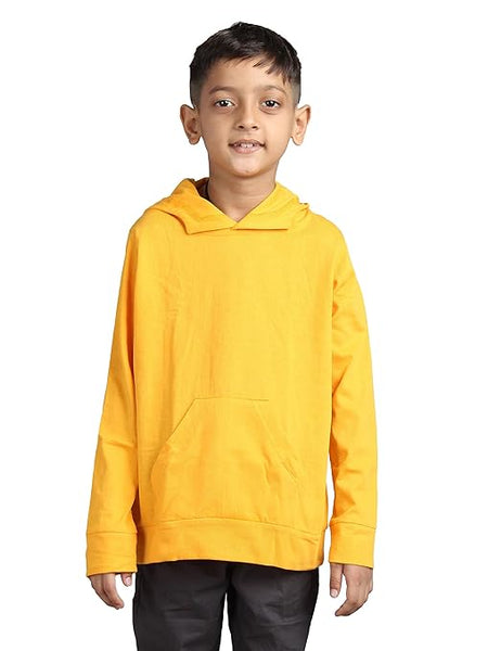 Boys Plain Yellow Sweatshirts & Hoodies