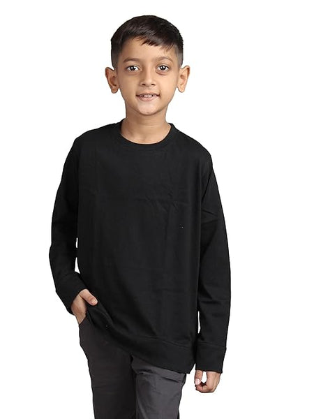 Boys Full Sleeve Unisex Black Sweatshirt