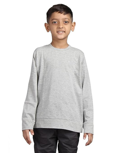 Boys Full Sleeve Unisex Grey Sweatshirt