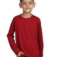 Boys Full Sleeve Unisex Maroon Sweatshirt