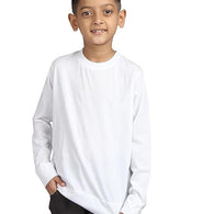 Boys Full Sleeve Unisex White Sweatshirt