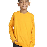 Boys Full Sleeve Unisex Yellow Sweatshirt