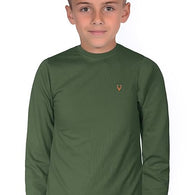 Boys Cotton Olive Sweatshirt