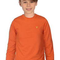 Boys Cotton Orange Sweatshirt