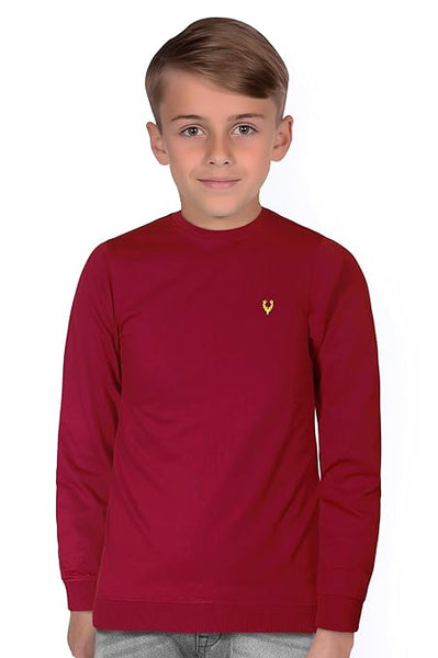 Boys Cotton Red Sweatshirt