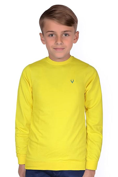 Boys Cotton Yellow Sweatshirt